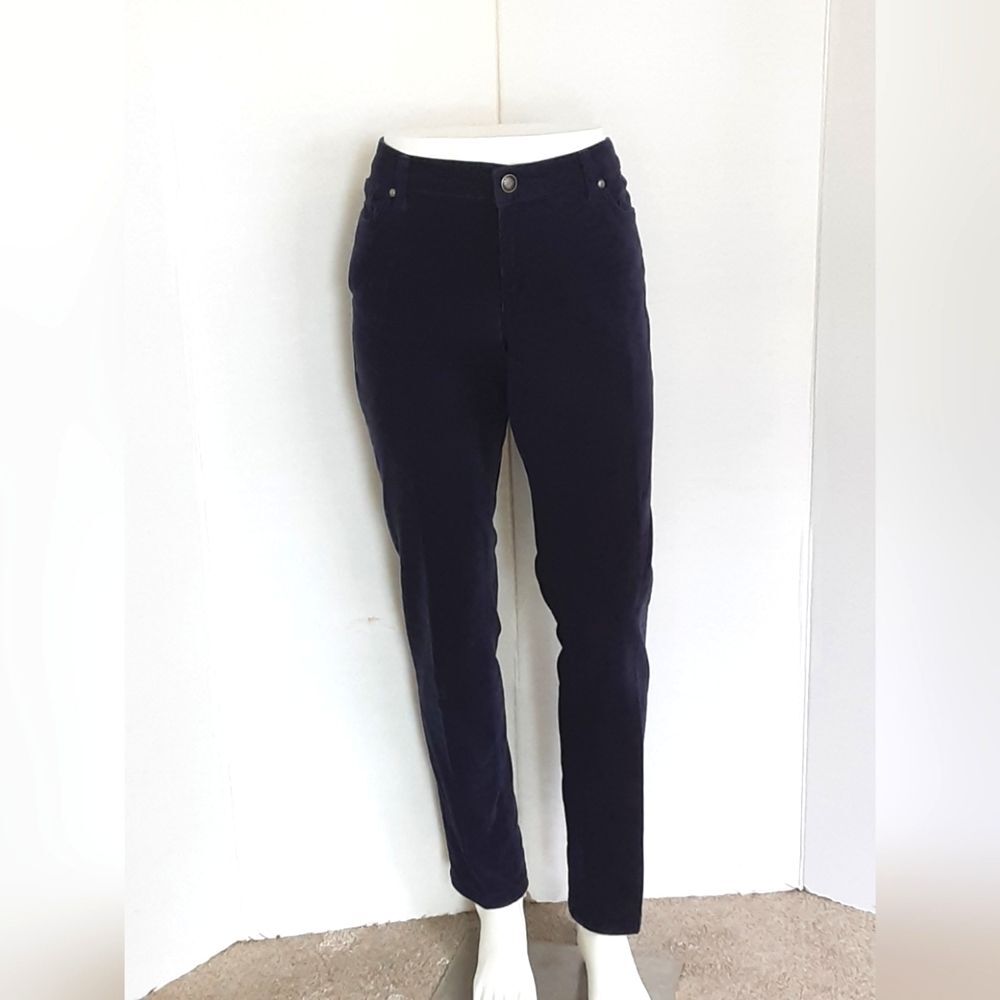 JESSICA SIMPSON Forever Skinny Mid Rise Navy Blue Corduroy Stretch Jeans Sz 31